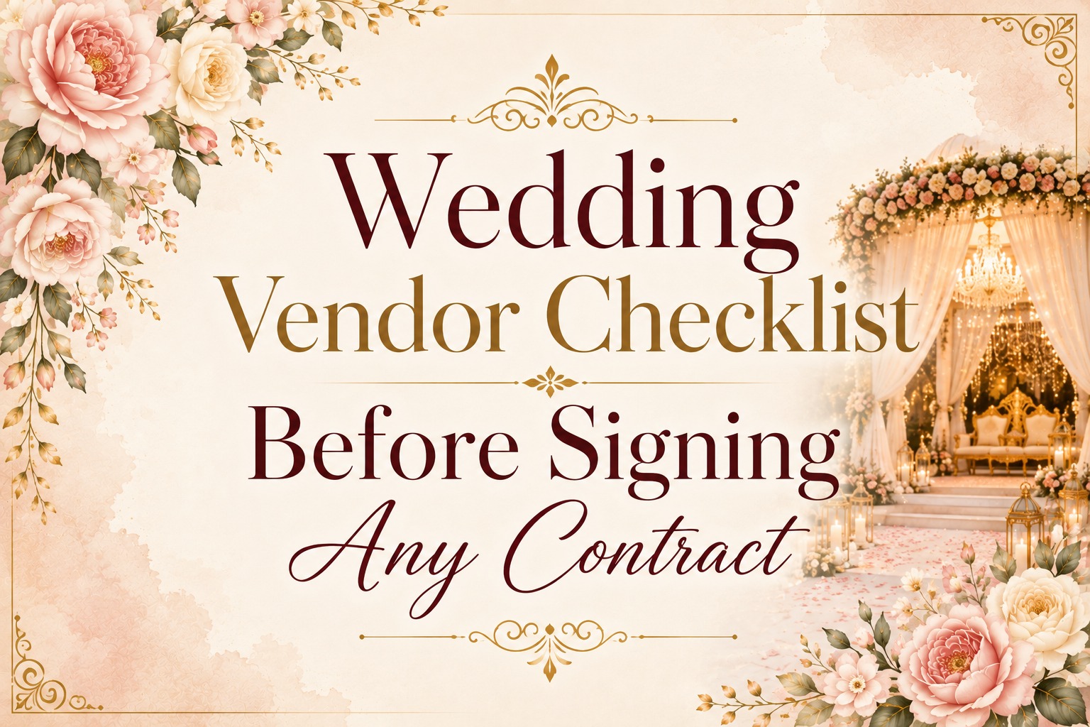 Wedding Vendor Checklist Before Signing Any Contract